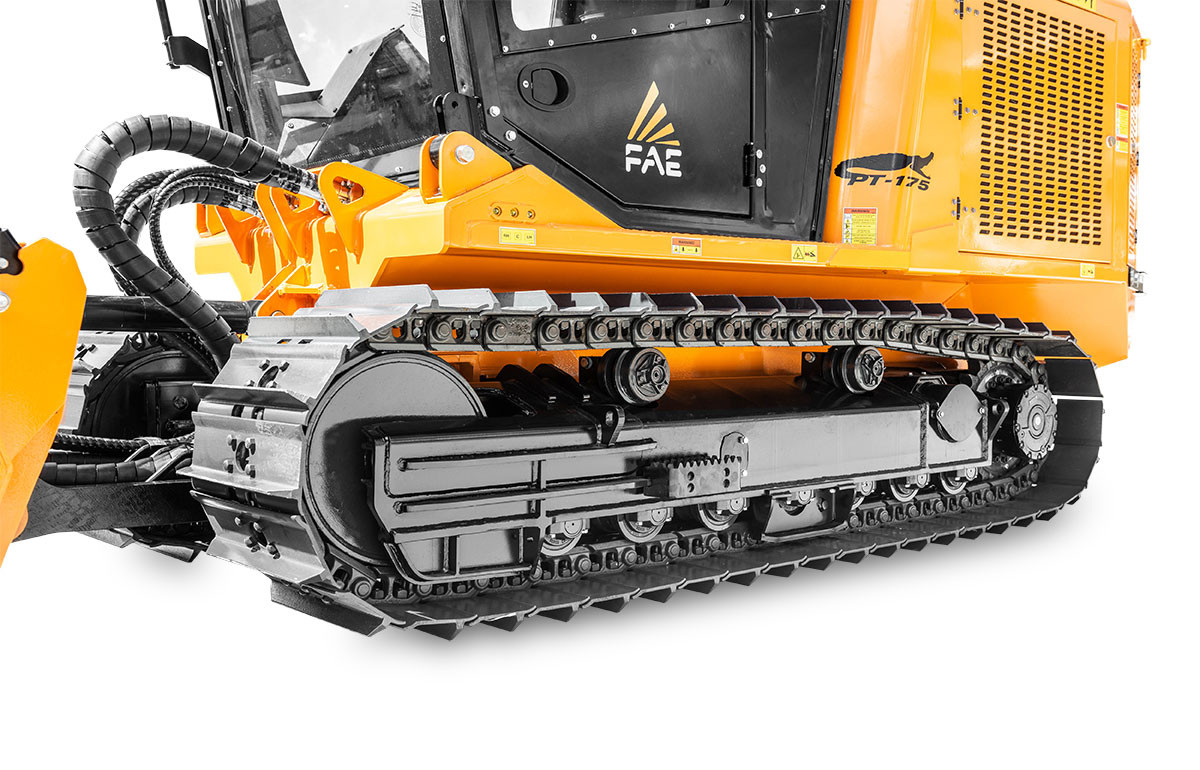 La structure du train de roulement FAE PT-175 offre des performances opérationnelles et une fiabilité maximales, même dans les travaux les plus exigeants