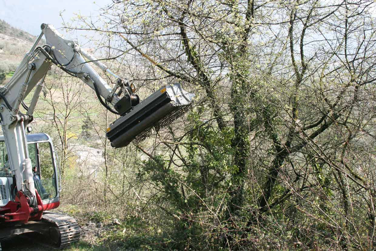 PML/EX, broyeur forestier pour excavateurs adapté à l'entretien et à la protection des zones fauniques 