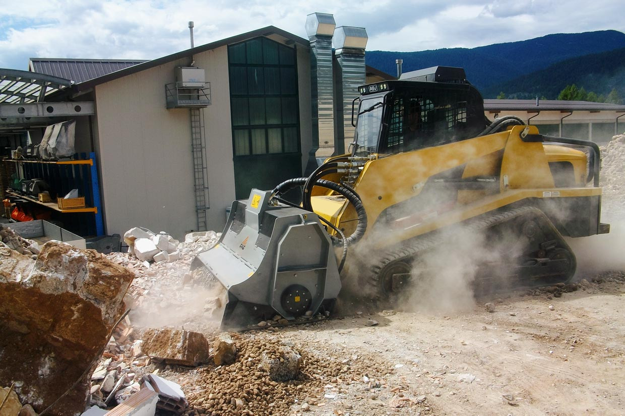 STC/SSL, broyeur de pierres routier avec vanne de dérivation pour commande hydraulique de la hotte 