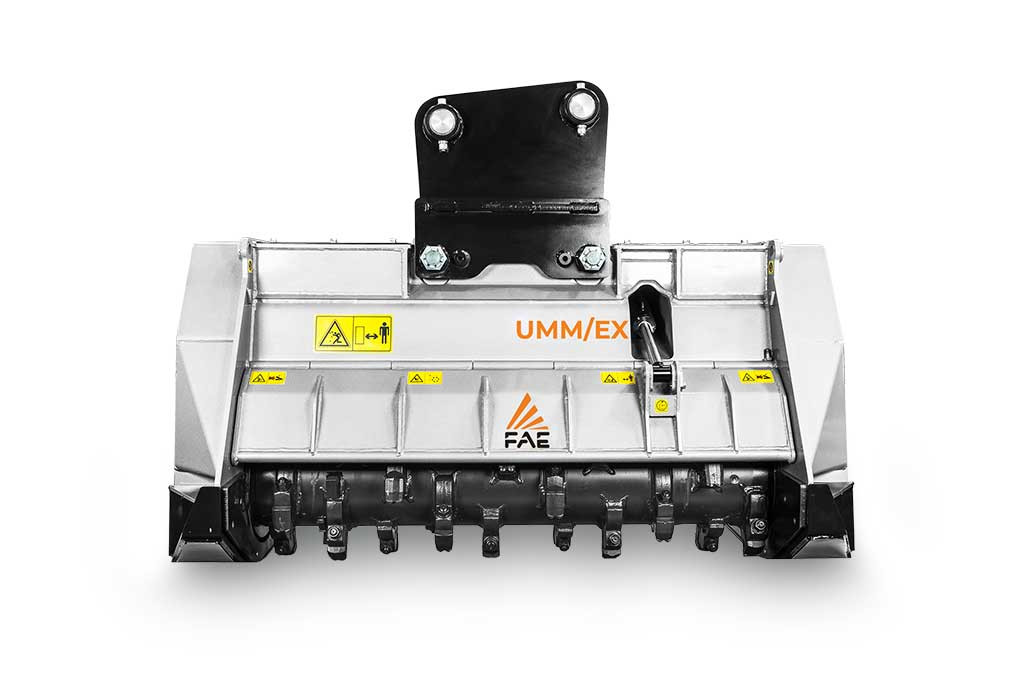 UMM/EX/VT - UMM/EX/SONIC -UMM/EX/VT/HP - UMM/EX/HP/SONIC, the FAE forestry mulchers for the most powerful excavators