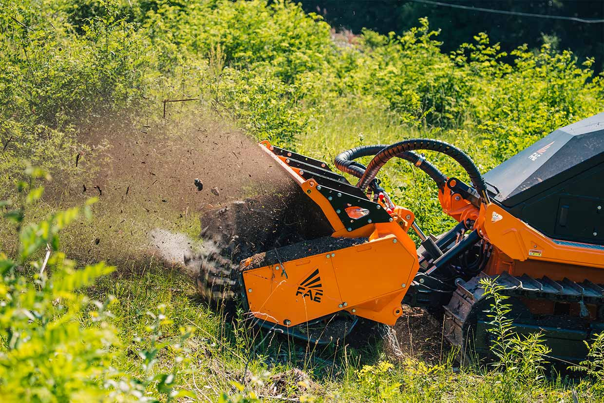 PT-300 D:MINE, radio-controlled tracked vehicles equipped with FAE 300 / TD warhead, specifically designed for mine clearance operations 