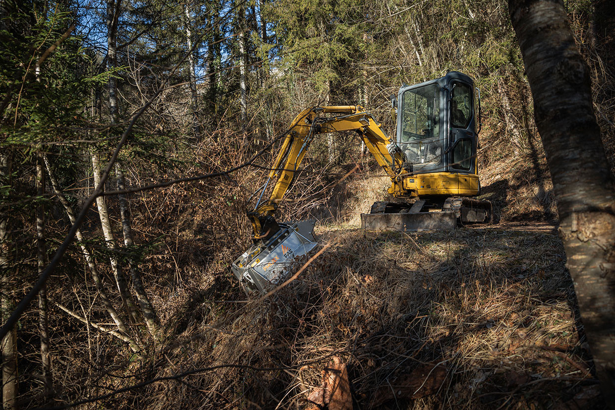 PML/EX, diseñado para triturar arbustos y árboles de hasta 5 cm de diámetro