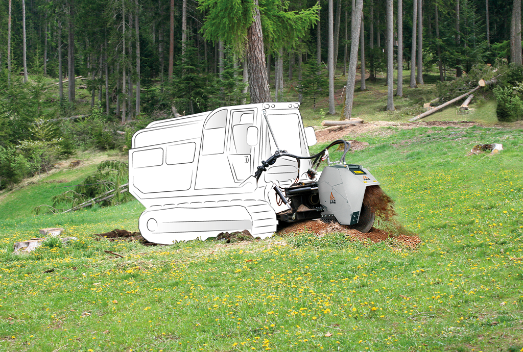 Broyeurs de souches pour véhicules spéciaux