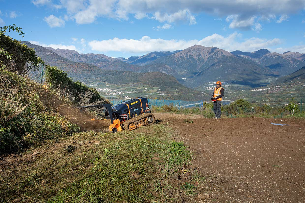 La RCU45 está diseñada para trabajos de mantenimiento de vegetación
